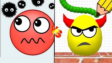 HIDE BALL Brain Teaser games 🆚 Draw to smash - save the dog & bee Gameplay 3 #hideball