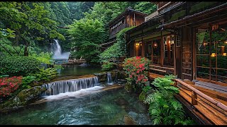 Gentle Rainfall in a Zen Paradise 🌼 Ambient Rain Sounds and Piano Music for Deep Relaxation