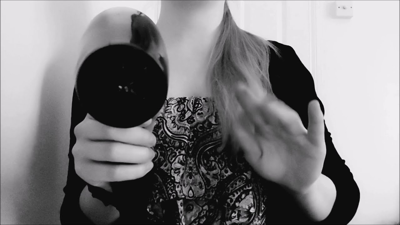 [ASMR] Hairdryer sounds & hand movements (white noise & visuals, no talking)