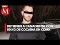 Policías de CdMx detienen a canadiense con 69 kilos de cocaína en la Álvaro Obregón