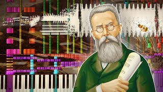 FLIGHT OF THE BUMBLEBEE // Impossible Piano Remix | Rimsky-Korsakov | 49,000+ Notes | Black MIDI