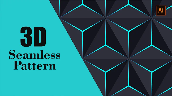 Geometric 3d pattern design illustrator/ Seamless Patttern/ #adobeillustratortutorialsforbeginners