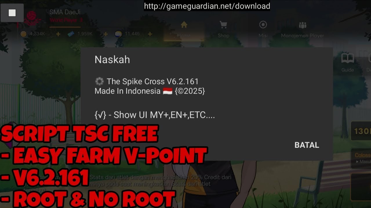 SCRIPT THE SPIKE CROSS | MY+,EN+,BALL,STOP | V6.2.161 - YouTube