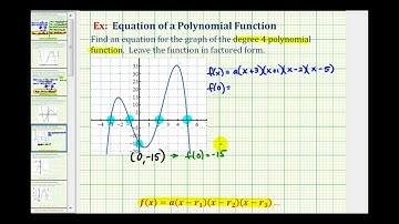 Ex1 Find an Equation of a Degree 4 Polynomial Function From the Graph of the Function