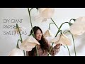 Diy giant paper sweet peas backdrop for event decorations paper flowers