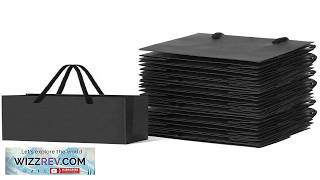 10Pcs Black Kraft Paper Bags With Handles Black Gift Bags Solid Color