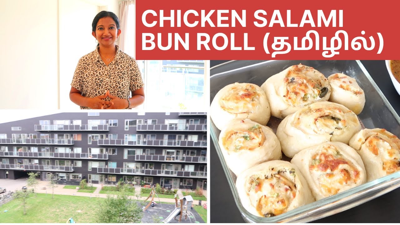 Chicken salami Bun roll in Tamil Chicken Sausage recipe in Tamil Ep