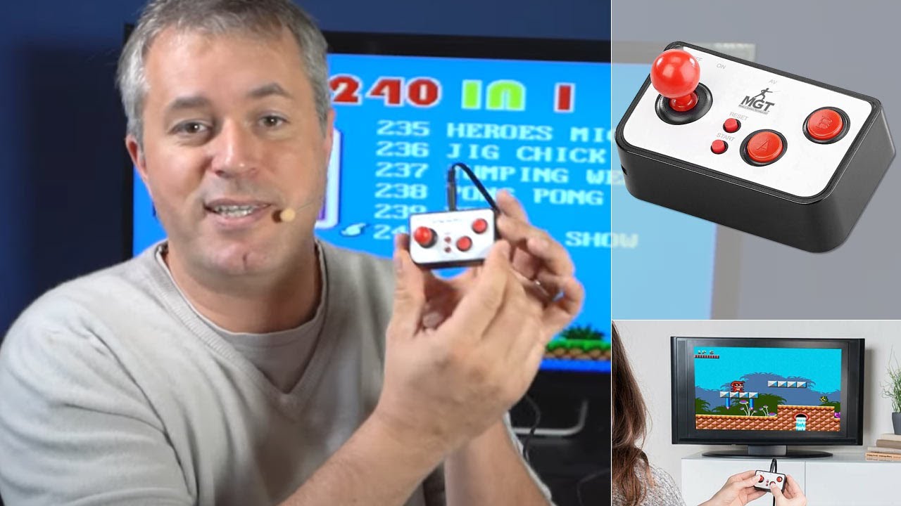 Console Rétro Portable YHFITN – 240 Jeux Intégrés, Sortie AV Pour TV