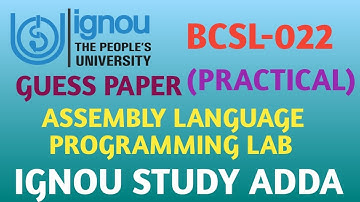 Assembly language Programming Practical (bcsl-022)