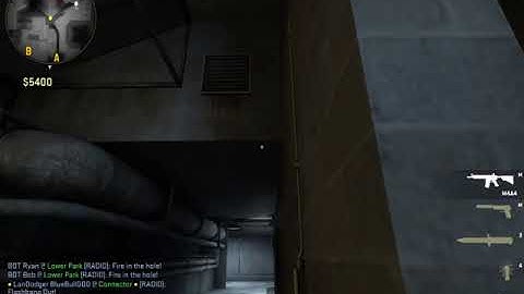 CSGO Overpass Short Popflash from connecter