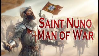 Saint Nuno Man of War
Music, Text, and Production by A.Zapata for the TFP Three Archangels Music Library
Saint Nuno Man of War
Saint Nuno Álvares Pereira
Easily Download of the Highest Resolution Audio WAV Files and MP3 at:
https://drive.google.com/drive/folders/1lFtqI_PWExTUNC8EeatjrfRS2fB-4Mj3?usp=sharing
Or:
https://soundcloud.com/user-102607231-505110170/sets/tfp-student-action-south
1. Thou art proclaimed aloft,
the sacral Constable,
Lord Nuno, found to always dwell in Marys Gaze,
Thy prayer doth reach the brightest star,
The Queen of Heaven, from afar.
For it is She that always leads thy trialled way!
2. Holy defender!
All foes shall render,
all that is due when armies charge at thy command!
Of Portugal, do all the warriors sing,
so blessed by Christ the King,
Who showed His strength when...
He delivered by thy hand!
Oh...!
3. Great Knight of purity,
Model of chivalry,
Thou dost hold fast the captured standard of the foe!
The Sacramental Lord , thy might
Thy Golden Counselor thy light,
and strength while other men would surely flee in fright!
4. Thou art a fearless man
of sharpest prowess grand,
if thou surrounded by the foe,
thy heart is calm,
true noble strong,
No compromises made,
The scandalizers learned when thou up-braided...
in full display when tables turned!
Oh..
REFRAIN
Into the fray! O fighter for Christs victory!
Thou, wise and brave against all pestilential foe.
The Lord of peace, has taught thee how to war,
thy victory assured! Oh Holy Constable... Saint Nuno man of War!
+++
5. Saint Nuno Constable,
By grace, unstoppable!
With sword unsheathed,
Thy face aglow in fullest charge.
The man to stop Castilian might,
Whose words did rally men to fight,
who before battles did confess their sins aright!
6. O Sacral Warrior brave
The Holy Virgins slave!
Thou doth inspireth all souls to virtue high,
In prayer thou waits,
For God, thou wages war!
Thy legend strikes the core of every soul that,
that seeketh truth forevermore.
Oh...!
7. Behold the battle cry!
As spears and arrows fly,
The armies clash, the sound is heard in Heaven, High!
The wind blows dust to fill the realm,
Thy sword dost strike with fearsome sound,
until thou dissapeared when struck unto the ground.
8. Thy captains searched for thee,
in vain most urgently,
But in the midst of blinding dust thou was not found.
Oh Constable! Where has the valiant gone?
Tis thee that keeps us one,
To face a danger,
as great as this grand army strong!
Oh...!
REFRAIN
9. Behold him there indeed!
In prayer upon the knee,
With eyes ablaze and arms araised in cruciform!
Lord Nuno! Rise and take the lead,
Do thou command! Our urgent plea.
My son, for this I pray to God that I might see!
10 See now their standard blow.
upon that highest slope,
With thy most valiant take their standard and their hope!
This day we shall not perish by the foe!
Who was upon the thresh-hold of taking,
Our Ladys chosen Portugal!
Oh...!
11. Thou art victorious,
renouned and glorious,
Thou founded peace
for thou wert ready for the war,
Yet thy age advanced in years,
Calming so much, Castilian fears,
which lied in wait for all thy praise to turn to tears!
12. In Eliatic brown,
In Carmels Habit found
Yet in thy vows
there were conditions to be drawn,
For if Castile, shall rise to wage a war,
Thou shall anew, take sword and lead thy men to...
to crush the foe more than before!
Oh...!
13. Castilian heralds came
Inquiring of thy name
Thou claimed most readily to lead the armies might.
And for the proof for kings to know,
And that all doubt may cease to grow,
Thou pulled aside thy habit, showing armor bright!
14. And to the great chagrin,
Of whom Castile had sent,
Thou took a spear from thine own weapons on the wall,
And with thy strength surprised them all thou did affirm thy godly call when thou did hurl the spear into a distant wall!
15. And thus did end the scene,
The Castilian inquiry,
Which now resigned to leave in peace thy Portugal,
O man of peace, thy soul was made to soar,
Thy glory is assured! Oh holy Constable,
Truly thou art the Man of War!
Oh...!
+++
Authors note:
As regards the spear incident in Verse 14 -
There are credible accounts of Saint Nuno throwing a spear in the manner related. Amongst others, this story is told by a Prince in our own days of the Noble House of Braganza, rooted in Saint Nunos own lineage. His daughter Beatriz, married Afonso, son of King John I and founder of the House of Braganza. Saint Nuno Man of War
