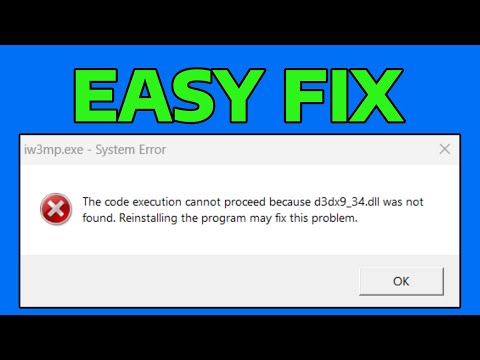 How To Fix D3DX9_34.dll Missing Error in Windows