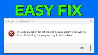 How To Fix D3DX9_34.dll Missing Error in Windows