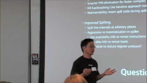 2008 LLVM Developers Meeting - LLVM Register Allocation - 4 of 4