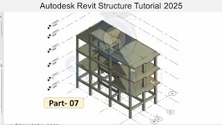 7. Autodesk Revit Structure Tutorial 2025 - how to draw roof terrace in Revit structure