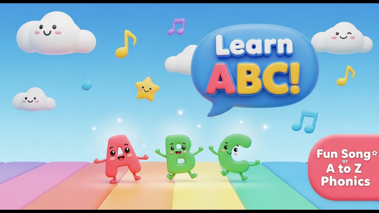 🌈 The Best ABC Song for Kids | Fun A to Z Alphabet Learning with 3D ...