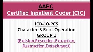 ICD-10-PCS Character 3 Root Operations (GROUP - 1)