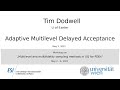 Tim Dodwell - Adaptive Multilevel Delayed Acceptance
