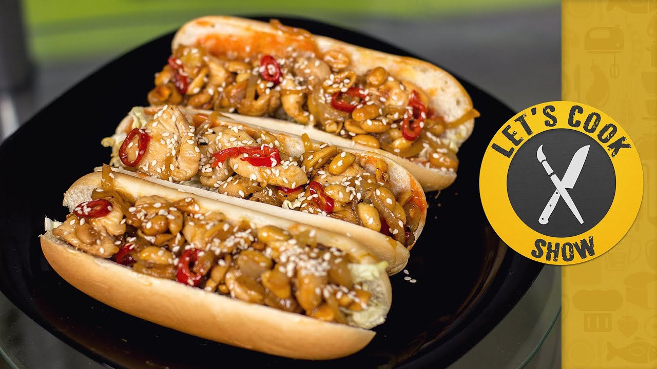 Хот Дог с курицей и арахисом [Let's Cook Show]