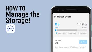 كيفية إدارة مساحة التخزين في تطبيق IMO screenshot 1