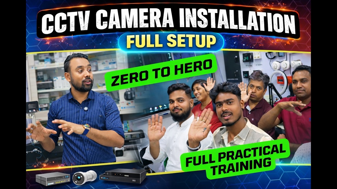 CCTV Camera installation Full Setup | Practical Class 1 | CCTV ...