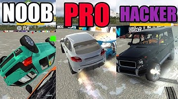 NOOB vs PRO vs HACKER in Real Car Crash