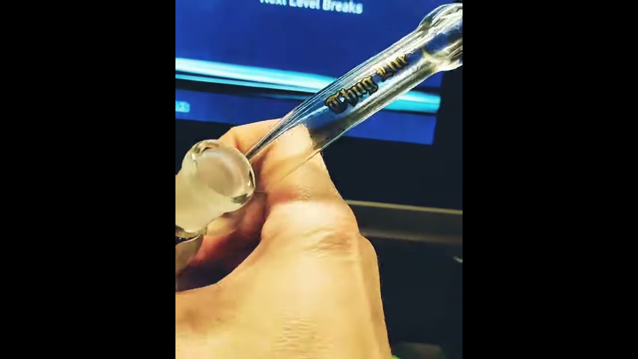 Thug Life One Hit glass bubbler with Dynavap Titanium Tip