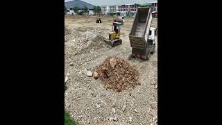 Satisfying Soil Pushing & Dump Truck Unloading Compilation