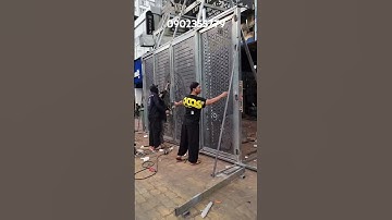 Test cửa sắt trượt quay cnc cho khách #metallux