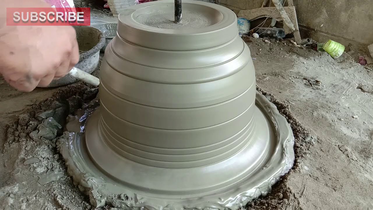 Cement Pot Making At Home - YouTube