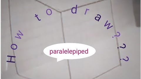 How to draw 3D parallelepiped👈👈👈