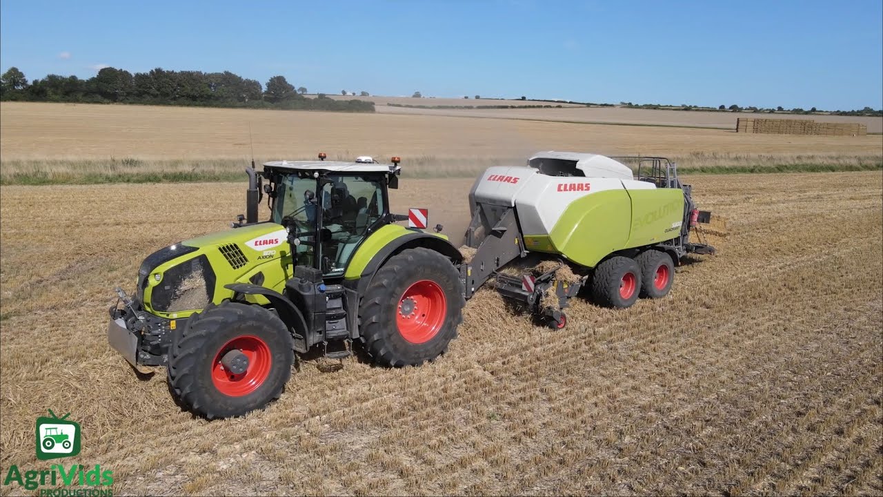 Claas Axion 870 & Claas 5300  Quadrant Evolution Baler