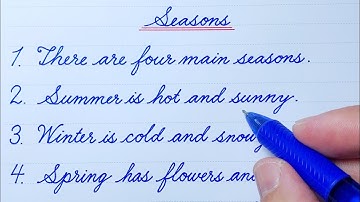 Cursive Writing | 10 Lines on Seasons | Cursive Handwriting Practice | Cursive Writing Practice