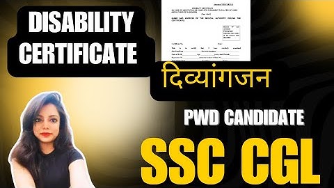 Disability certificate of SSC CGL for PWD RE-VERIFICATION by Kirti Raghav #ssccgl #disable #neet#yt