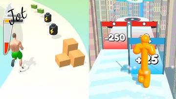 Muscle Rush🆚Tall Man Run Gameplay iOS, Android Video Pro Walkthrough Mobile Game||jot||