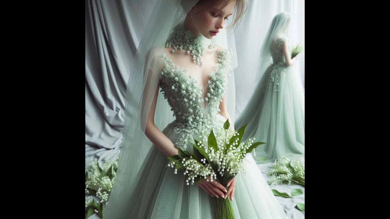 ウエディングドレスとティアラ　ースズランー