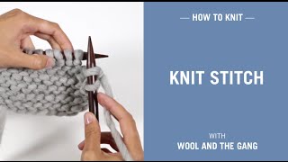 Knit stitch, Knitting