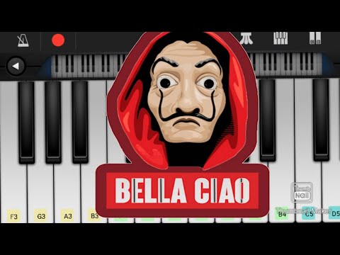 تعليم عزف موسيقى بيلا تشاو على بيانو الجوال بطريقة بسيطة Bela Ciao Piano Tutorial 