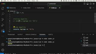 JavaScript: Check Equality of Variables - Difference between === and == (Strict vs Loose Equality)