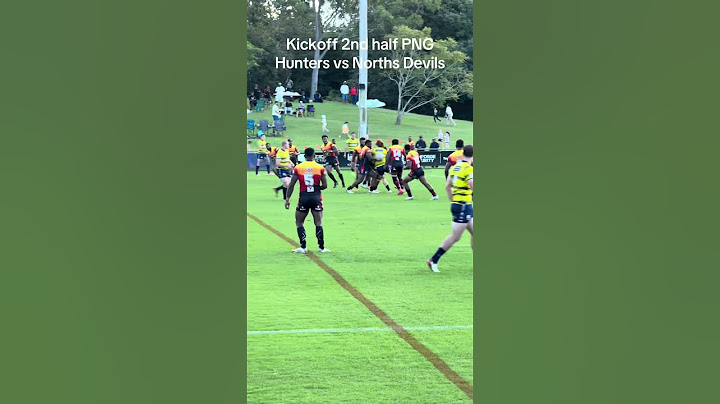 Kickoff 2nd half PNG Hunters vs Norths Devils #nrl #rugbyleague #png