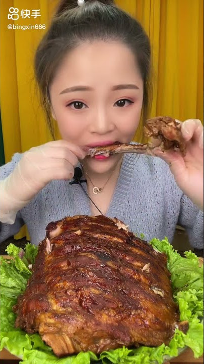 This is how you eat beef ribs #asmr