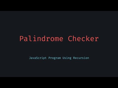 Check Palindromes Recursively in JavaScript