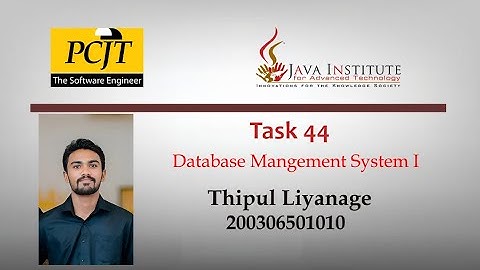 Task44 | How to create a database with DDL Query & how to create a table using the created database.