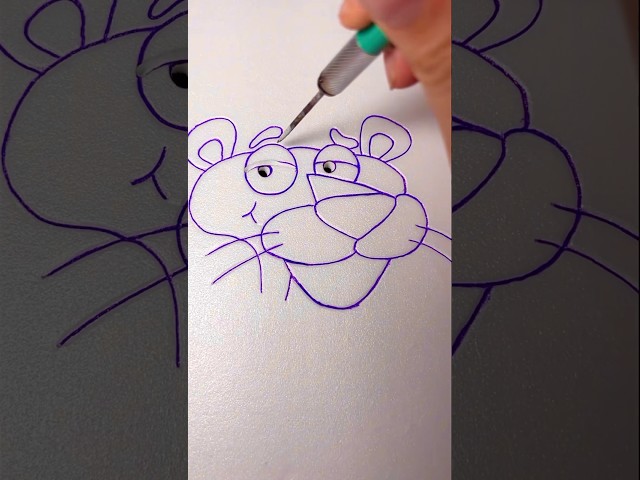 Pink panther #painting #satisfying #asmr