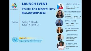 Youth for Biosecurity Fellowship 2023 - Launch event - March 2023
