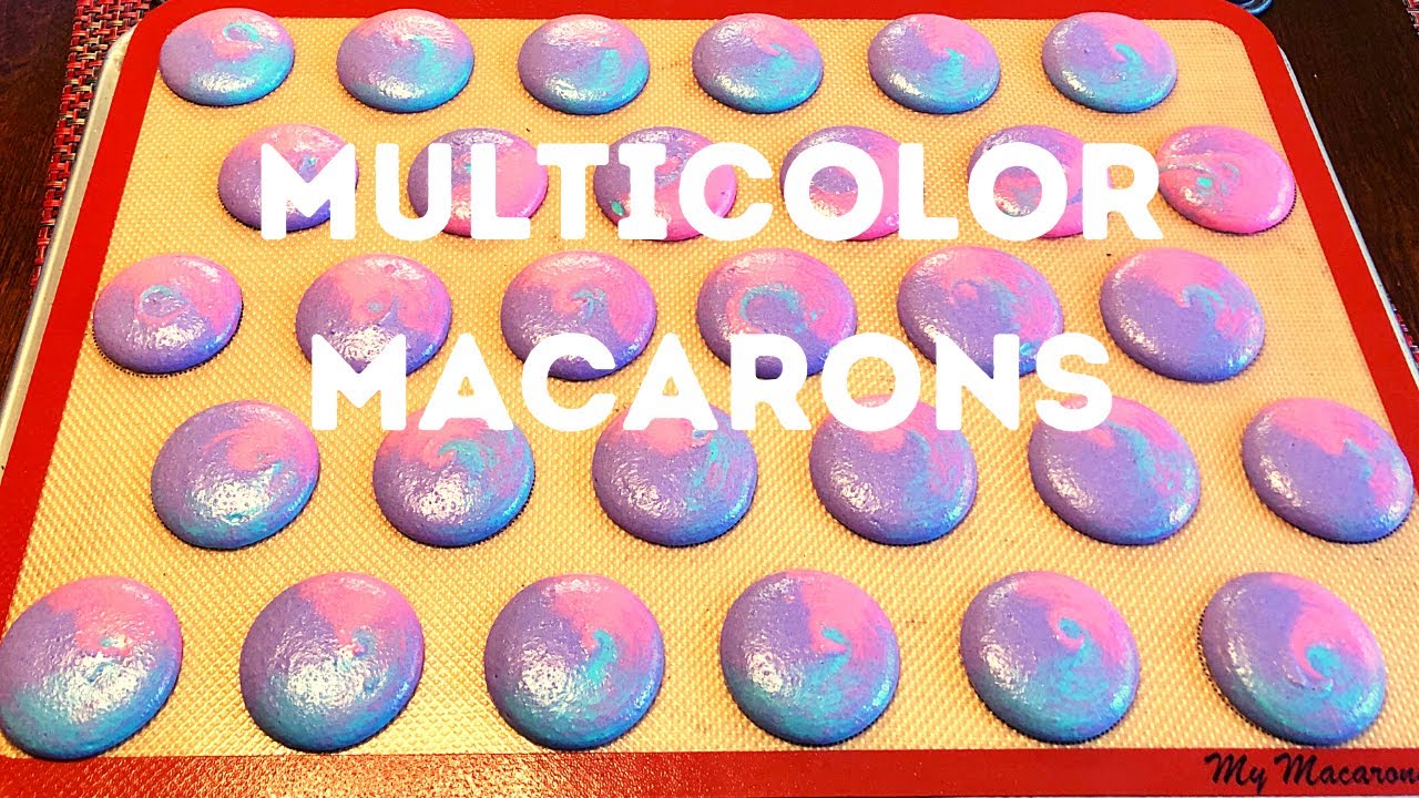 Two Color Macarons Multi-Color Macaron | One Batch | One Piping Bag - YouTube
