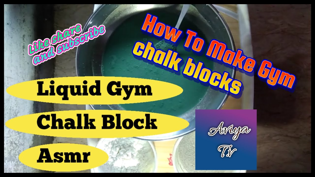 How to Make Liquide Gym chalk blocks asmr 