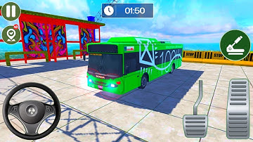 Sky Bus Mega Ramp Drive Game - Bus Stunt Game 3d (Android Gameplay)