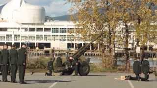 Canadian artillery salute Remembrance Day 2015 Crab Park