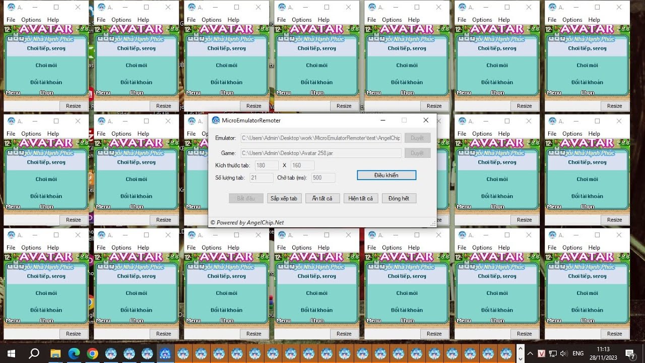 Tool mở nhiều tab và điều khiển MicroEmulator - YouTube